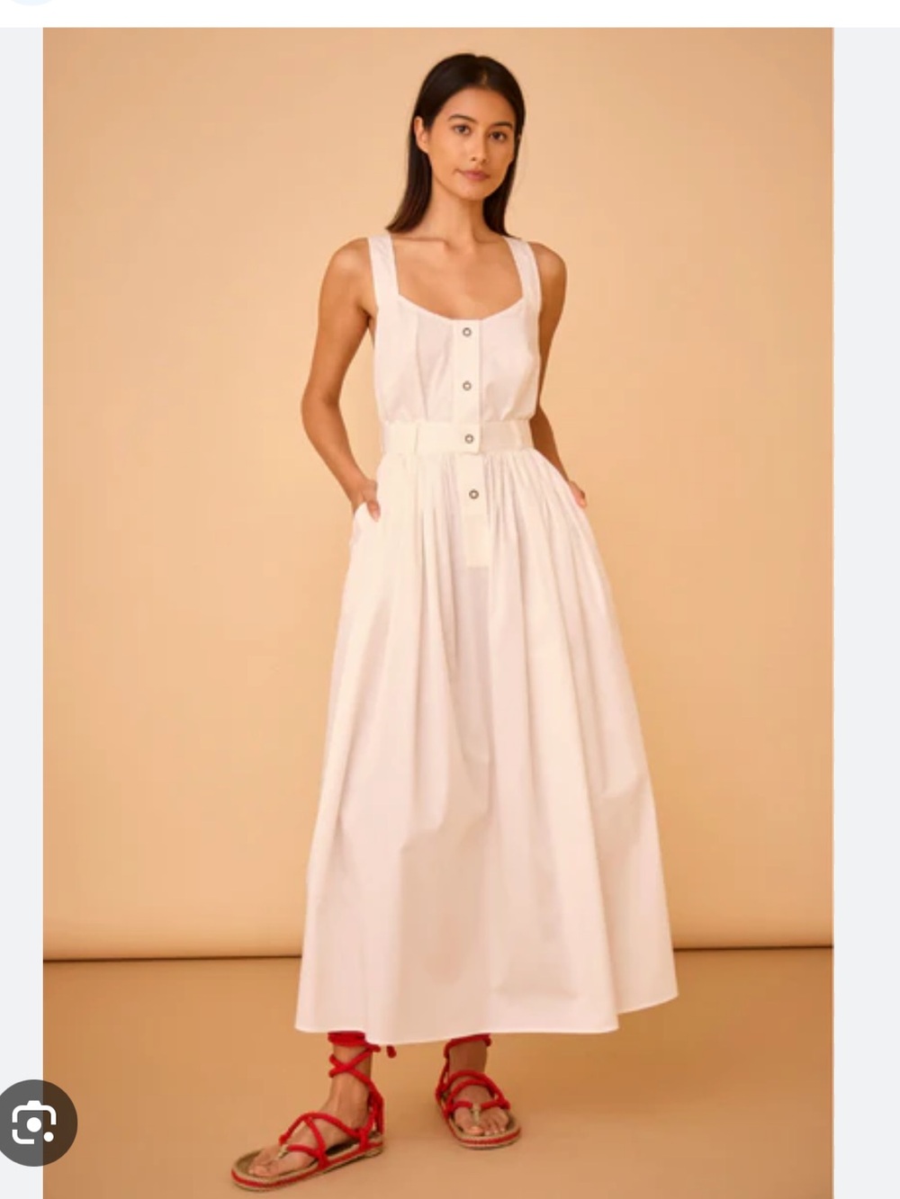NWOT HUNTER BELL Cleo Maxi Dress in Bright White